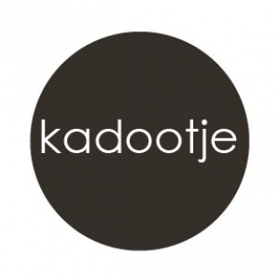 ronde kado sticker kadootje zwart monochrome